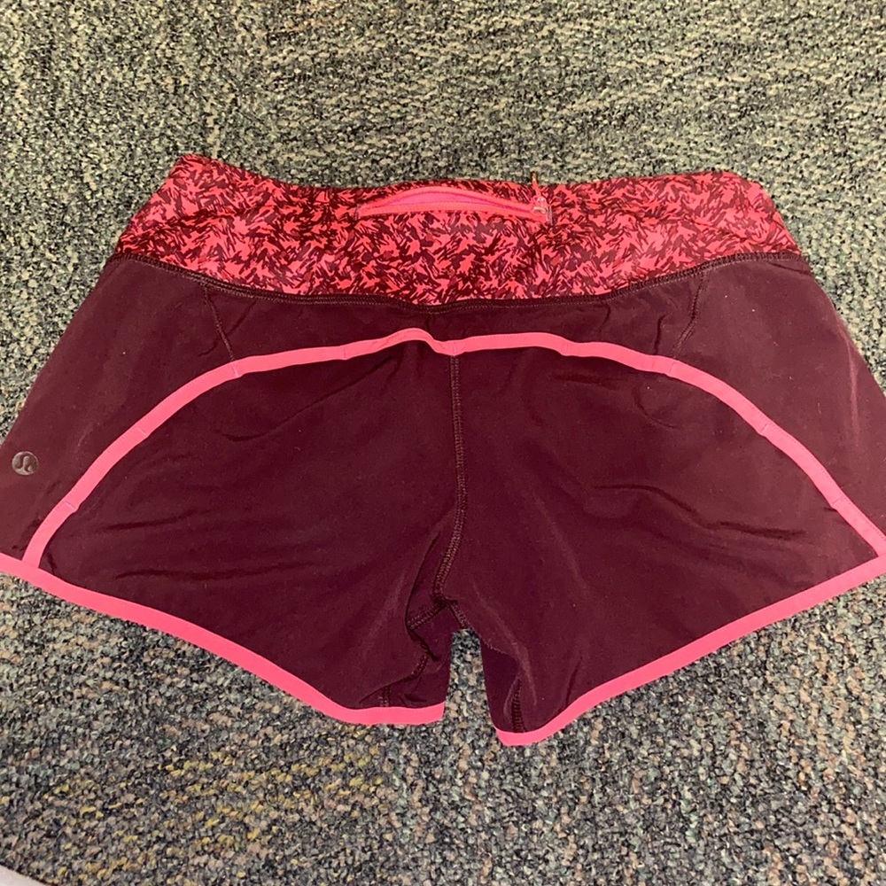 Maroon Patterned Lululemon Shorts - image 2